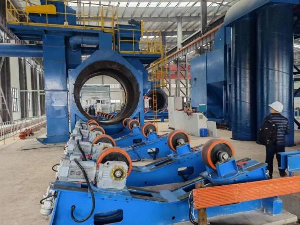 3LPE Coated Pipe Line Steel Pipe Out Wall Shot Blasting Machine Heat And Cold
