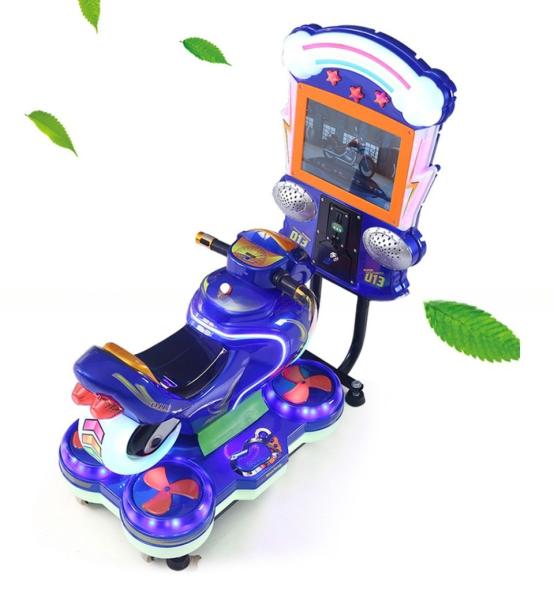 Indoor game center coin operated crazy children motorcycle kiddie rides with MP5