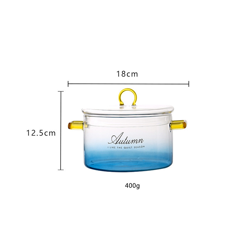 3.5L 5.0L Salad Borosilicate Pyrex Glass Cooking Pots