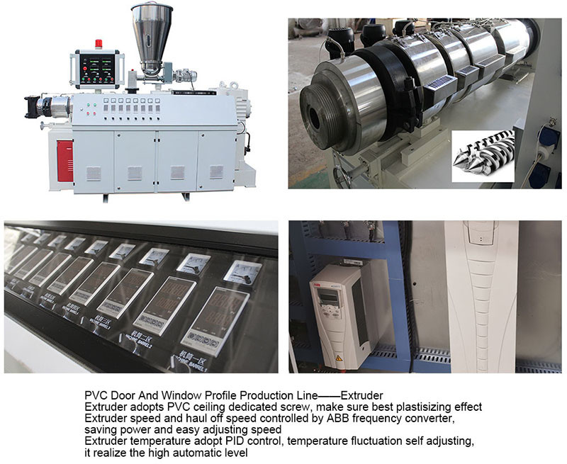 UPVC Wpc PVC Profile Extrusion Line Making Machine For Window And Door