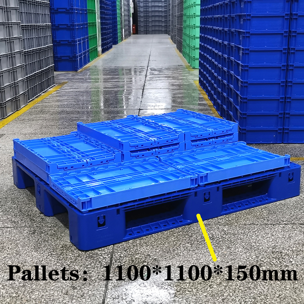 Small Industrial Warehouse Shipping Plastic Foldable Crate Customized Color Stackable