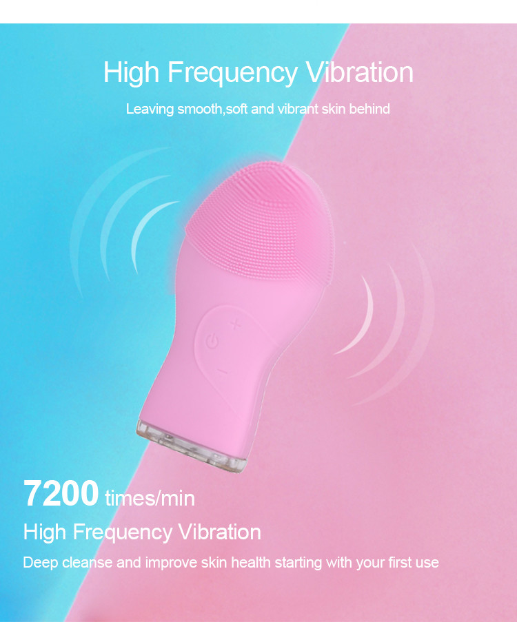 Portable Mini Electric Silicone Facial Cleanser Waterproof Ipx7