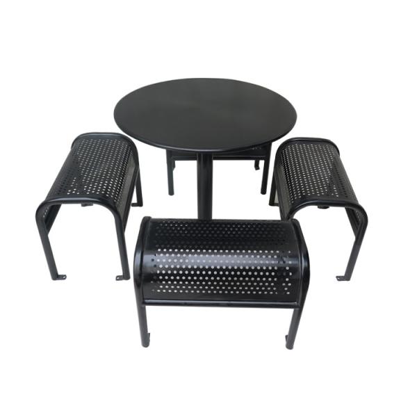 Full Steel Garden Set Table Benches Chiar/ Custpmized Picnic Park Outdoor