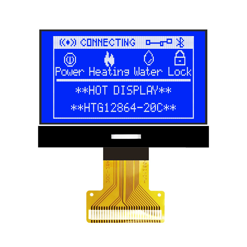 128X64 Graphical COG LCD Module ST7567 With White Side Backlight HTG12864-20C