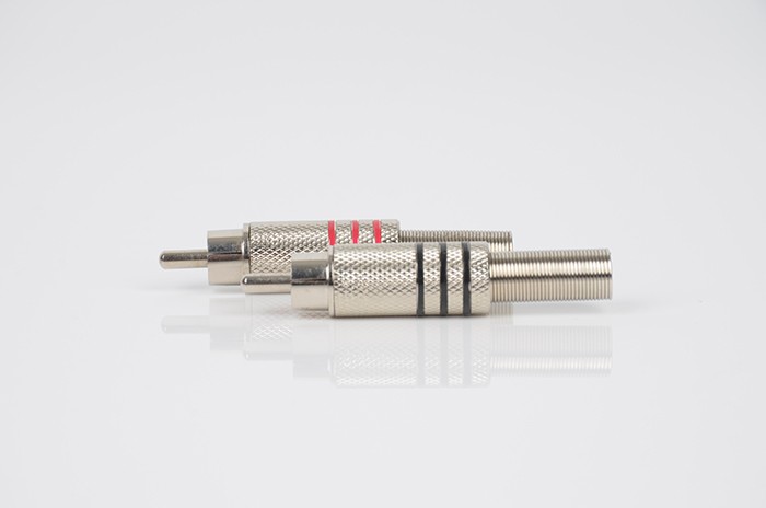 Male Metal RCA Cable Connector RCA connector for audio equipment DE5002