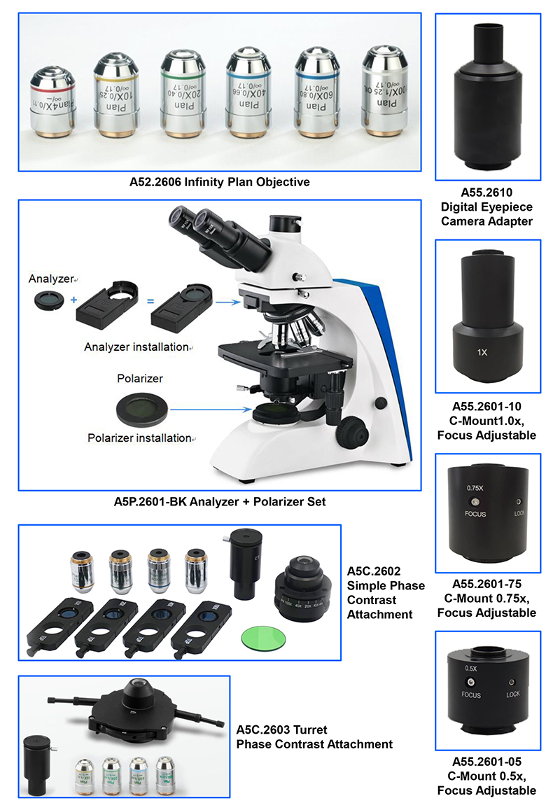 Trinocular Fluorescence Light Microscope With Mercury Bulb A16.2603-L