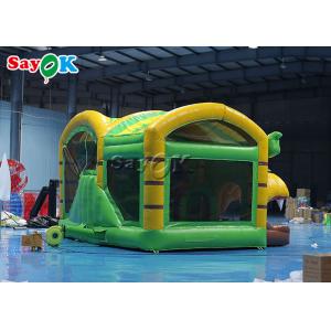 Lion Theme Tarpaulin Inflatable Bounce Slide For Backyard Public