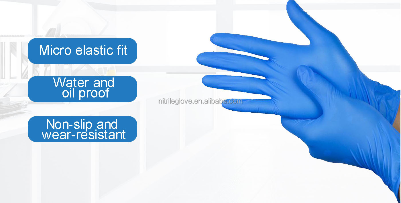 Powder Free Nitrile Gloves For Working Xxl Nitrile Gloves Blue