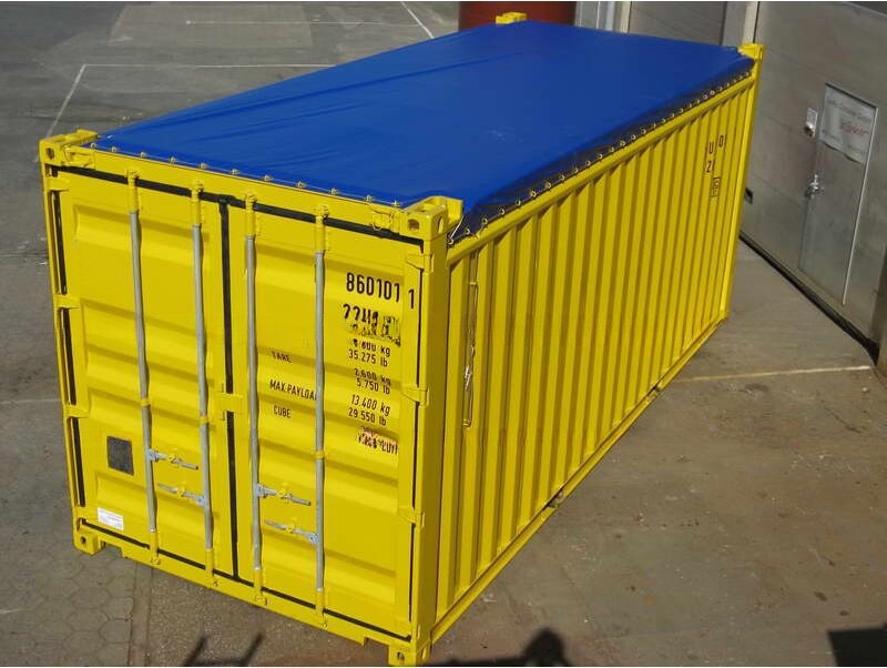 10ft DNV 2.7-1 Standard Open Top Dry Container with Tarpaulin Cover Steel Offshore Container Certified by BV and CSC