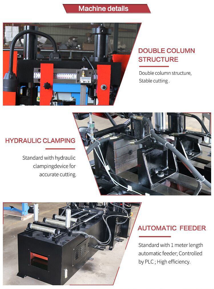 Horizontal Band Saw Automatic CNC Sawing Machine Metal Cutting 800mm