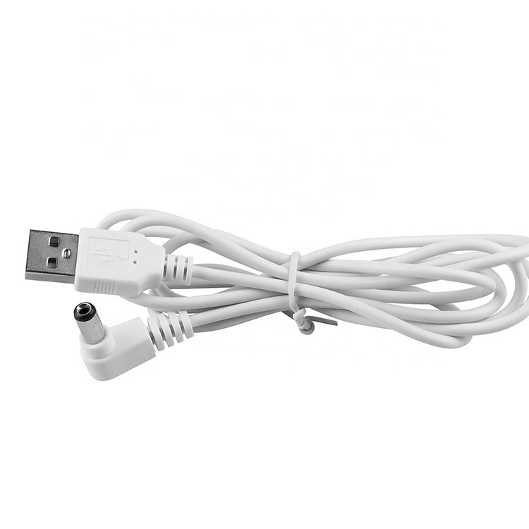 White Black USB Male to 90 Degree Right Angle 5.5 X 2.1mm 5.5x2.5mm 3.5x1.35mm 4..0x1.7mm Male DC Cable