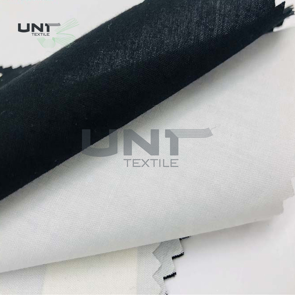 100% Polyester Plain Fusible Woven Interlining For Women Underwear