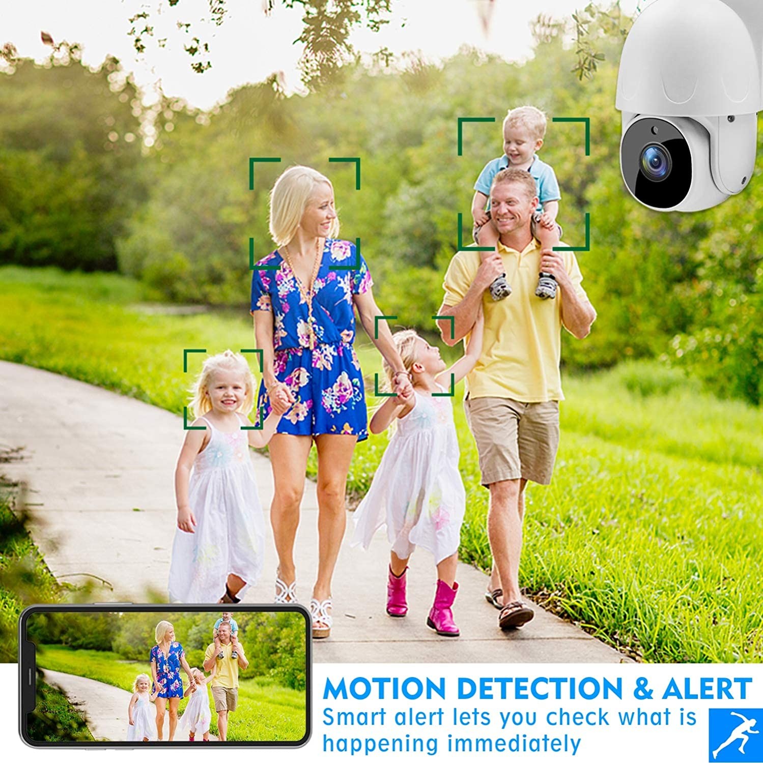 Indoor Plug In Security Smart Security Camera Dome With Alexa 1/3" CMOS