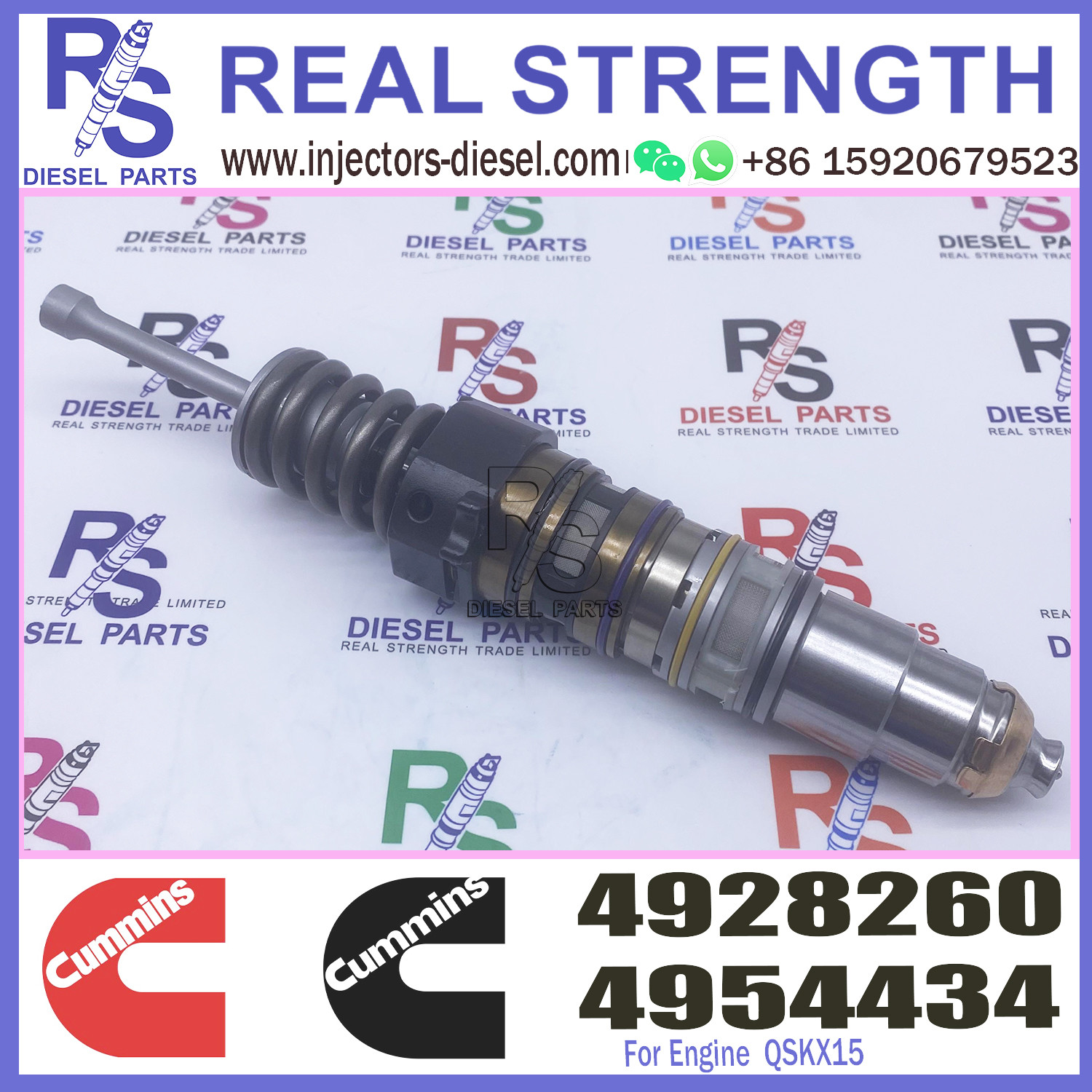 QSX15 ISX15 Cummins Diesel Injector 4928260 Diesel Engine Fuel Injector
