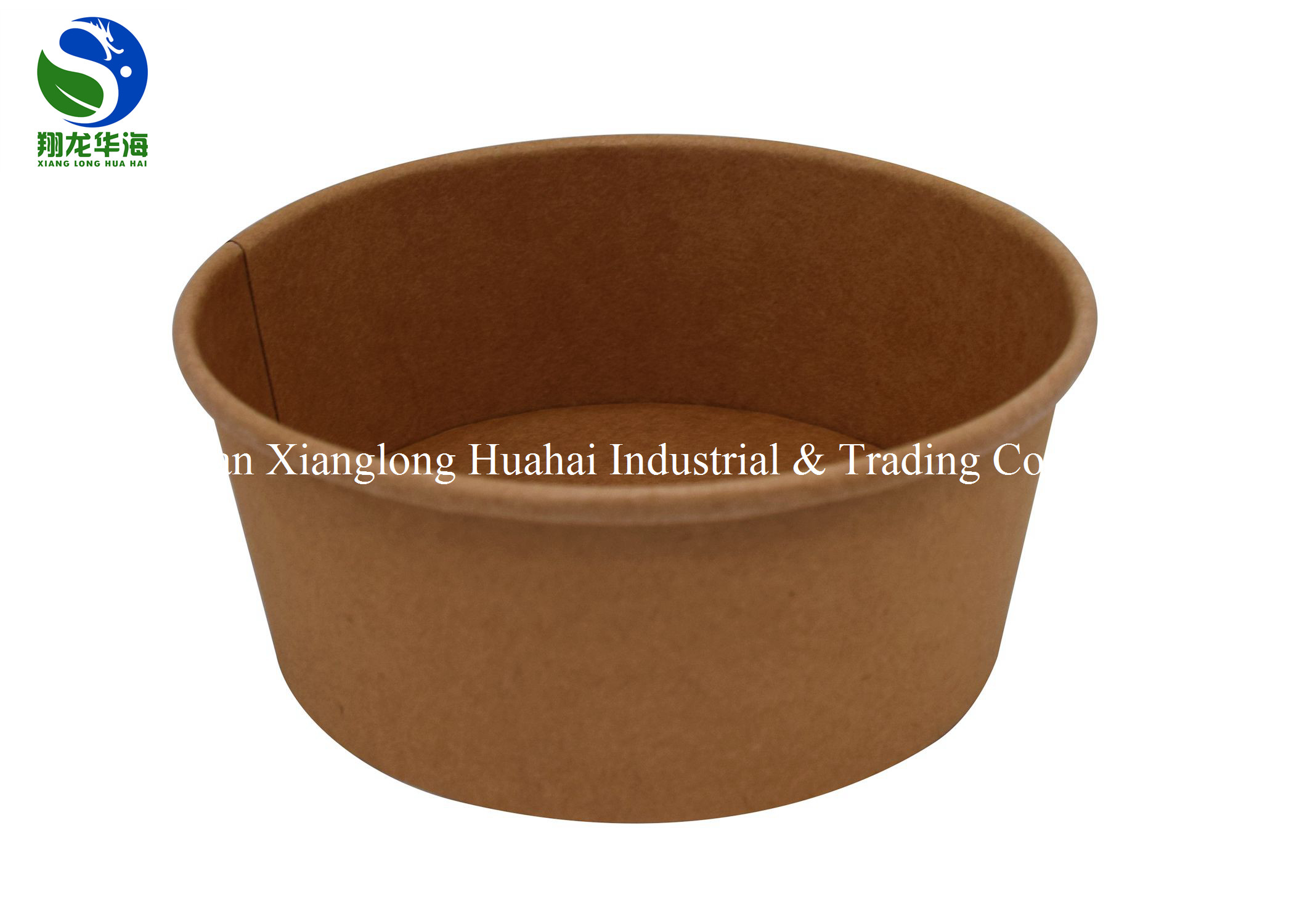 Disposable packaged kraft cardboard paper soup cup takeaway paper soup bucket