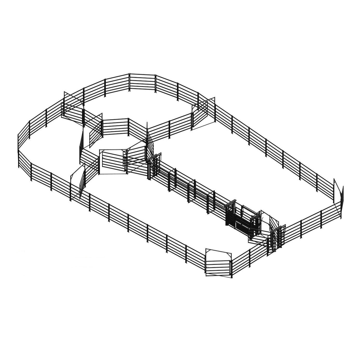 Farm 1.8x2.1m Galvanized Iron Metal Cattle Portable Corral Fencing
