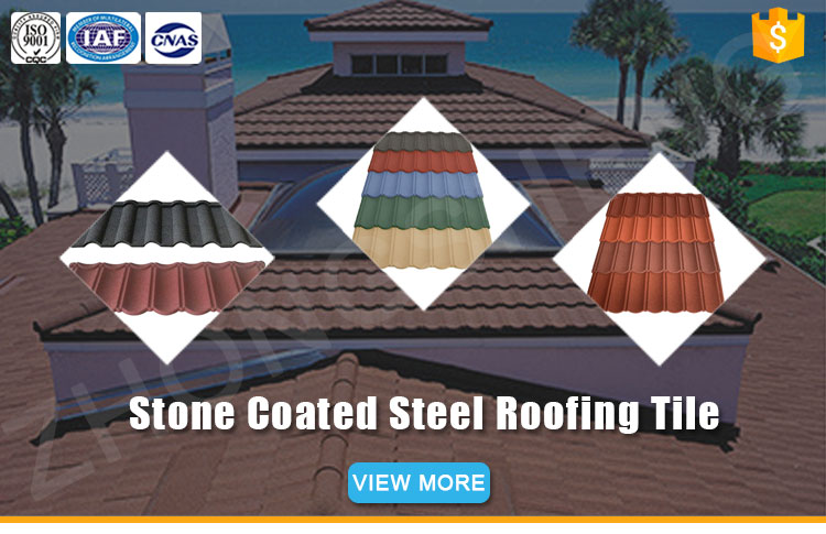 Metal Black and Gray Color Aluminum Zinc Steel Plate Coated Bond Type Roof Tiles for Industrial Design Style