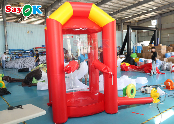 Inflatable Cash Cube Money Grab Machine Money Blowing Booth For Event Advertising