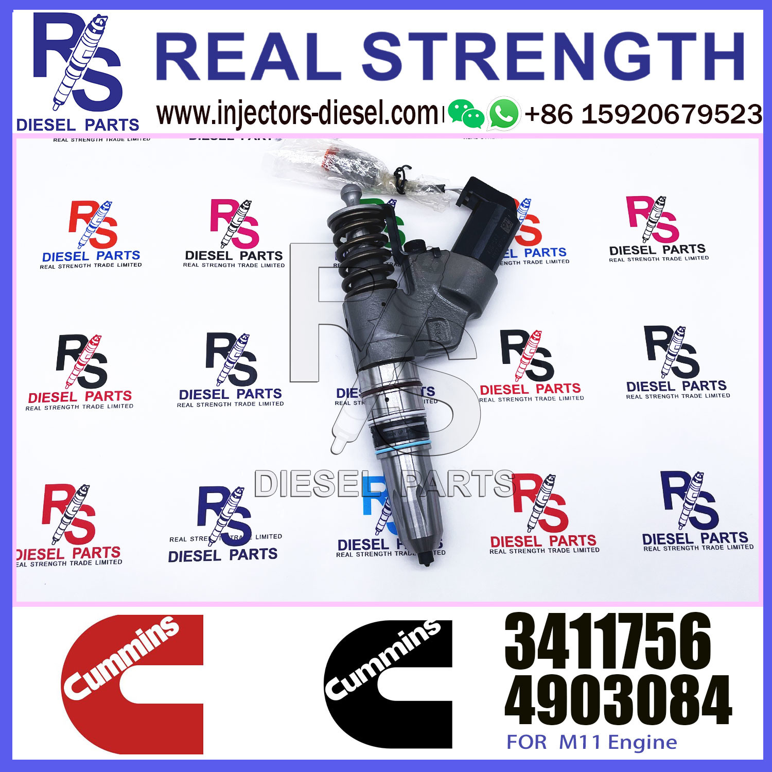 3411756 3083849 Cummins ISM11 QSM11 diesel engine parts fuel injector 3083849 3411756