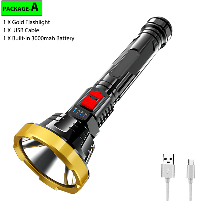 XHP700 Multi Function LED Flashlight Outdoor Working Light 100m-300m Distance