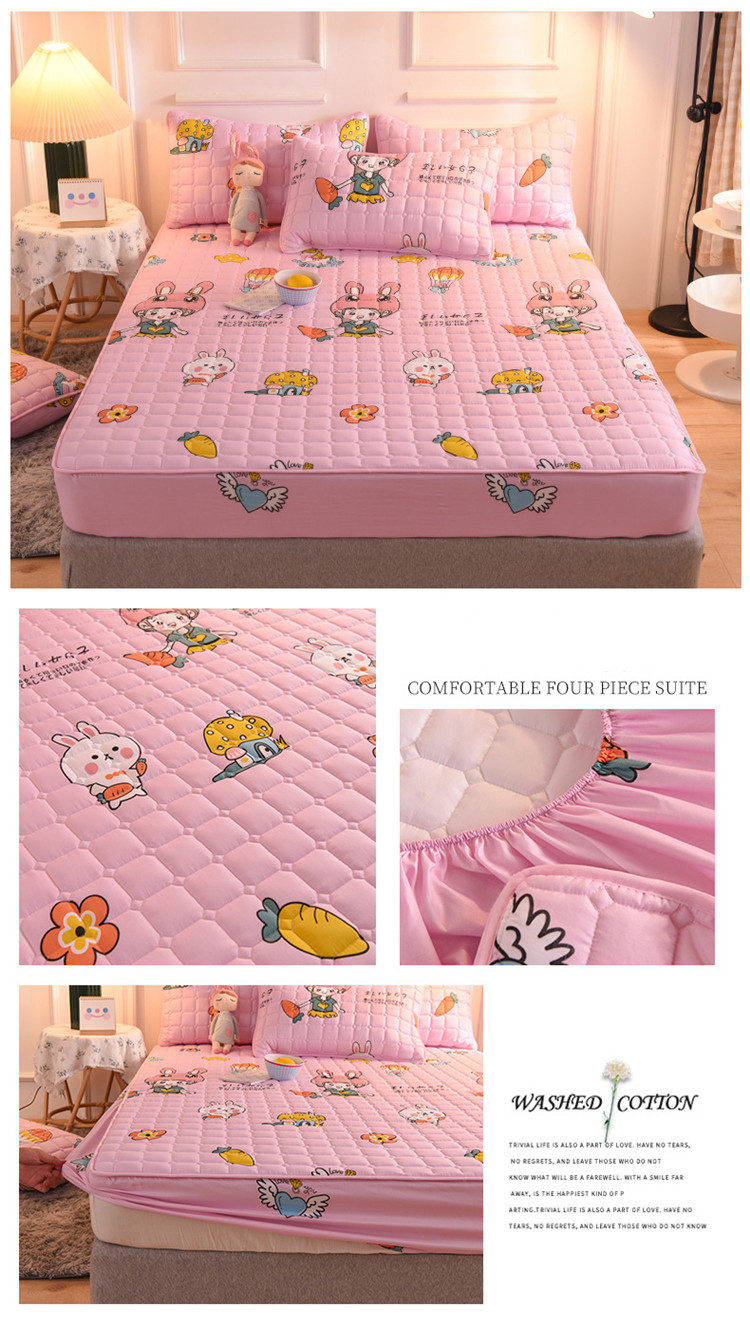 Home Quilted Fittings Custom Printed Brushed Mattress Protectors for Bed Protection Pad