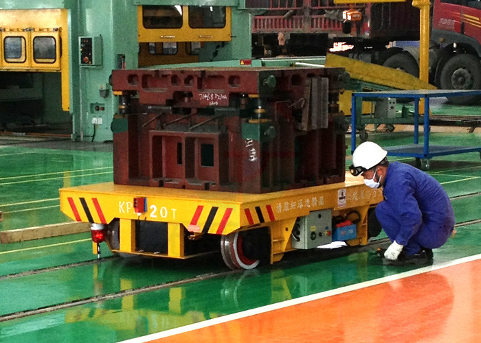 Automatic AGV Transfer Cart Battery Operated Transport Carriage For Steel Mill