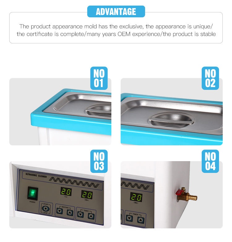 5L Ultrasonic Denture Cleaner Frequency 40Hz Power 120W Size 315 * 215 * 270mm