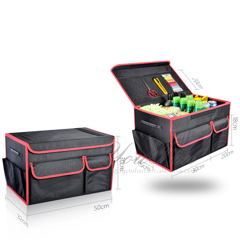 Collapsible Automobile Trunk Organizer With Lid Custom Size Acceptable