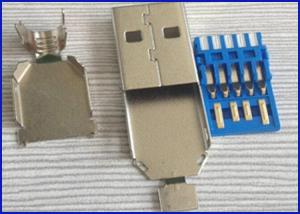 China USB AM 3.0 Male Solder type three pieces Connector on sale