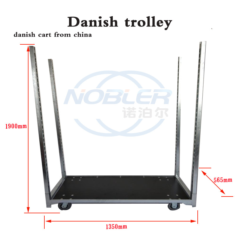 Danish Trolley 2 Directional Rubber Wheel Push And Pull Type Flower Trolley Folding
