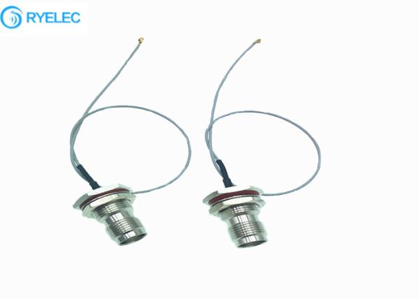 IP67 Nickel Coaxial RF Cable Assemblies Silicone Rubber O - Ring Sealing