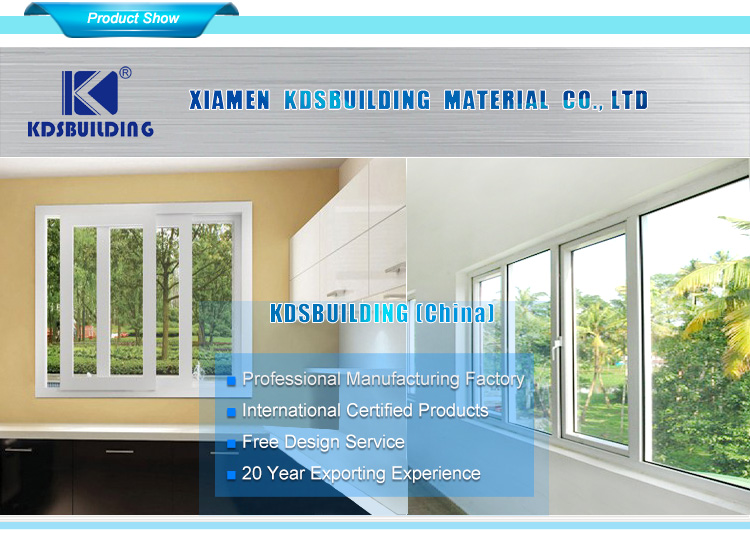 KDSBuilding Manufacturing Price Profile/Plastic Pvc Top 2 Track Burglar System Sliding Triple Glazed Upvc Windows