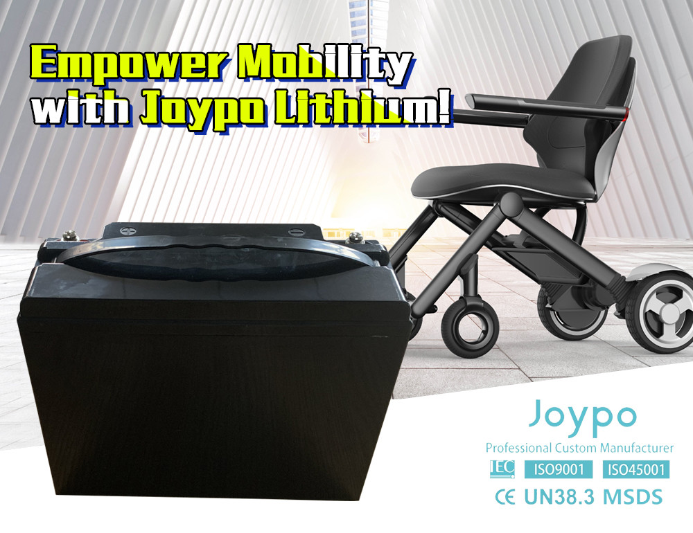 Large Capacity Lithium Wheelchair Replacement Battery 24 Volt 50Ah For Outdoor