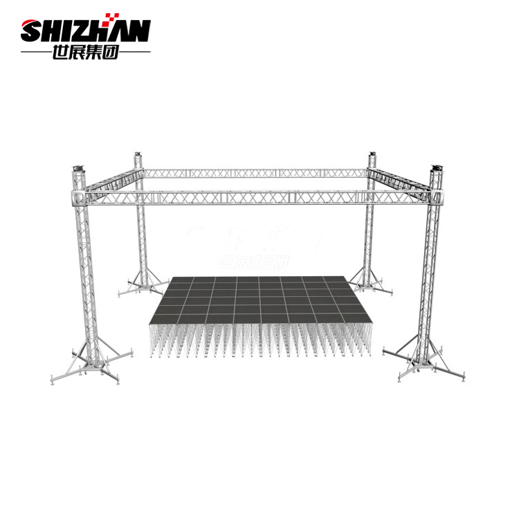 Rotating Round Aluminium Lighting Truss Lifting Stage For Performance