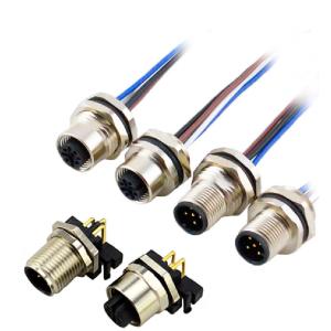 Automatic Circular IP68 IP67 waterproof 3 4 5 6 7 8pin PCB Panel mount cable