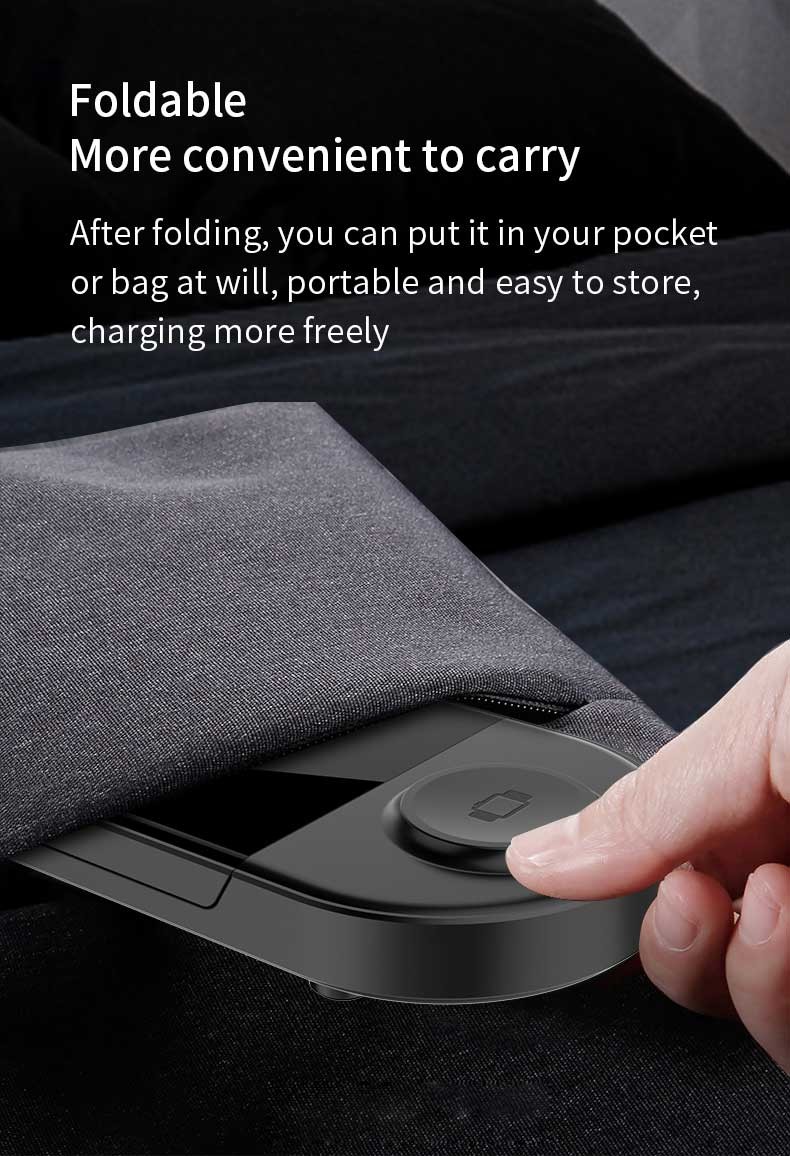 15W Fast Charge Qi Magnetic Stand Wireless Charger For Iphone 12