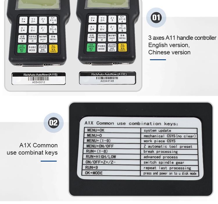 512M Internal Memory Richauto A11 3axis DSP Handle Controller