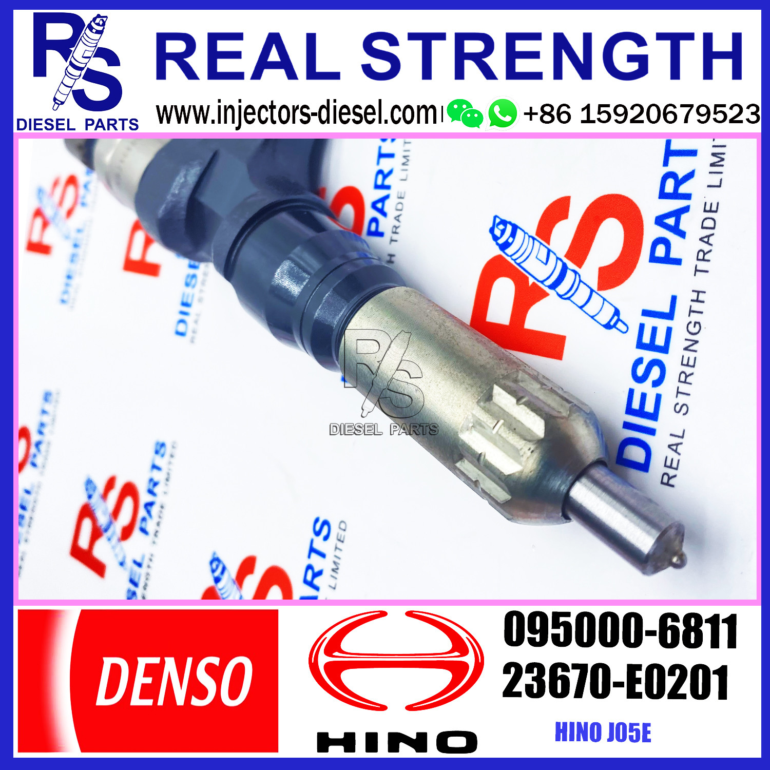 common rail injector 095000-6811 095000-6812 098000-6813 23670-E0201 23670-E0202 23670-E0203 For HINO J08E