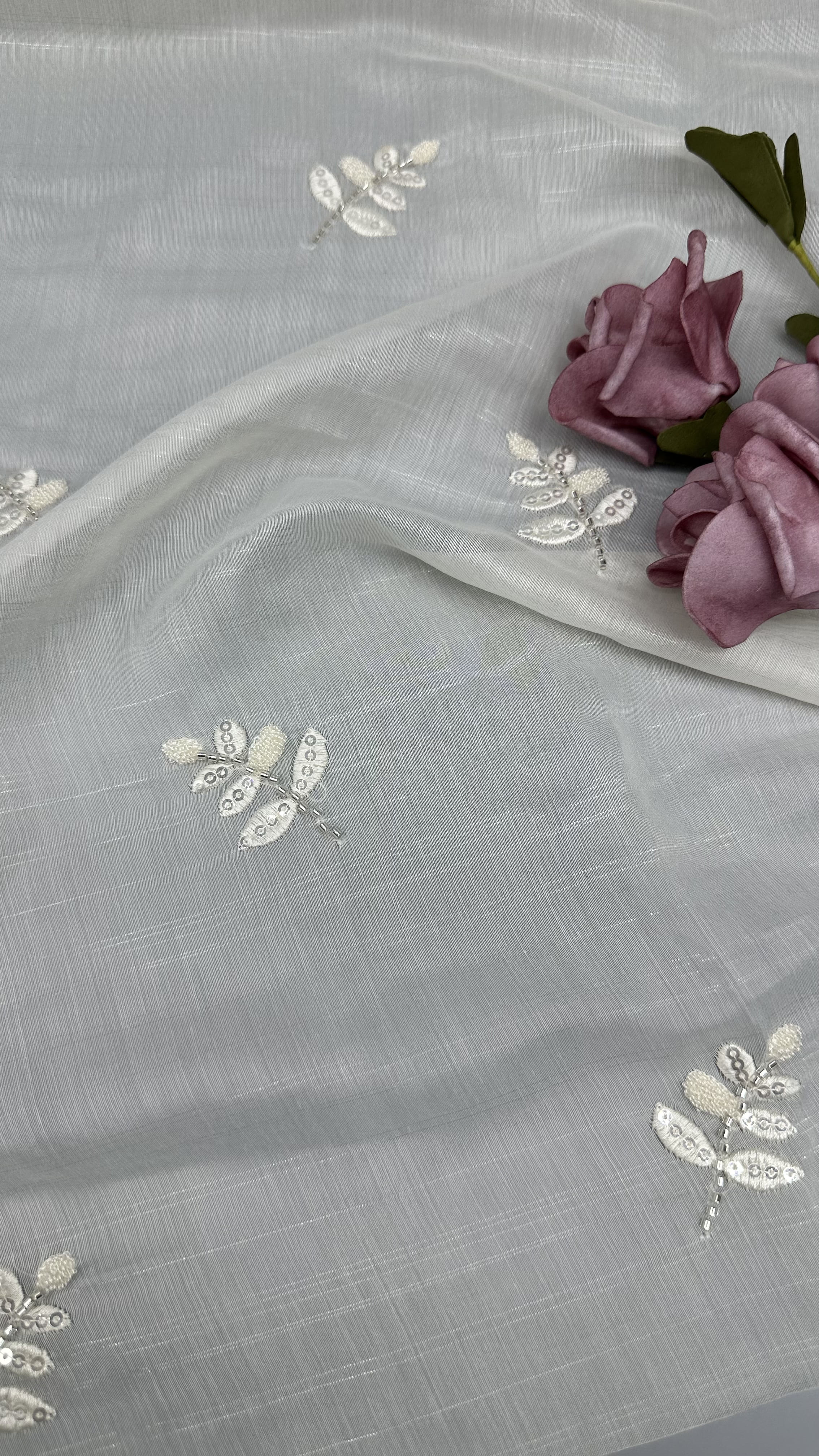 New Arrival Tulle Mesh Fabric Breathe Crochet Lace Fabric Leafy Sequin Fabric