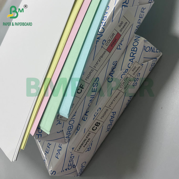 20 Pound Blank NCR Carbon Less Copy Paper 8.5" x 11" for Digital Printers