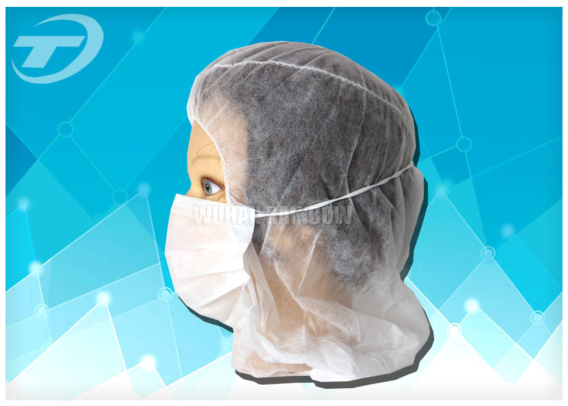 Disposable Nonwoven Astronaut Hat With 3ply Earloop Face Mask