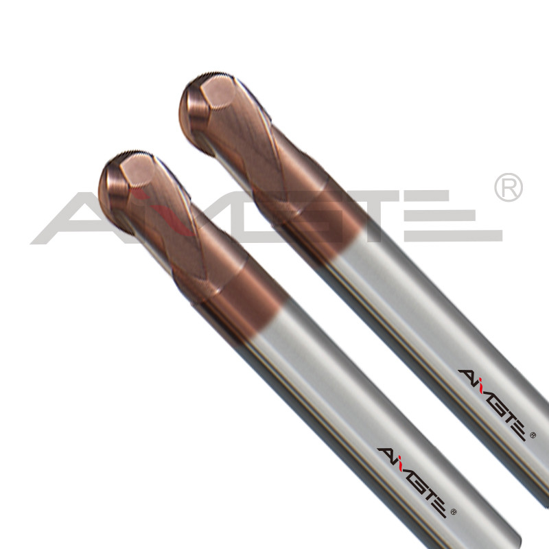 0.2μm Carbide End Mill Customized 2 Flute Ball End Mill HRC60 For Hardened Mold
