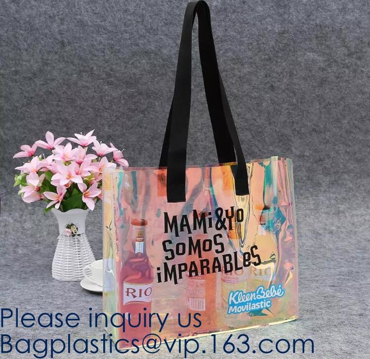Stadium Approved Environmentally New Clear Tote PVC Shoulder Transparent Shopping Bag,Recycled Clear Pvc Shopping Tote B