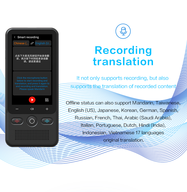 160 Languages Mini Translator Device Touch Screen Online Offline Languages Translation