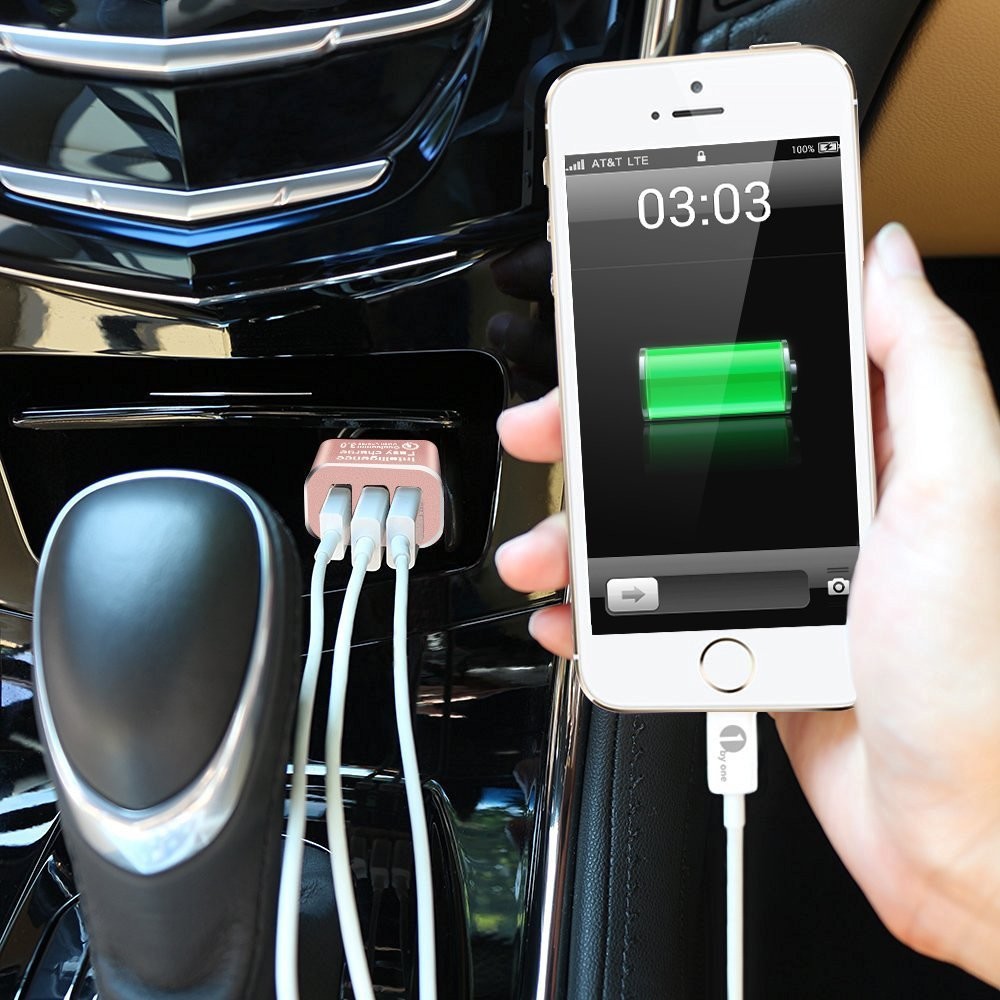 Quick Charge 3.0 42W USB 3 Ports Cell Phone Car Charger