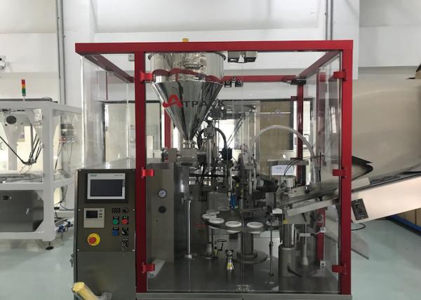 Piston Pump Tube Filling And Sealing Machine Length 50-253mm Laminated Packaging