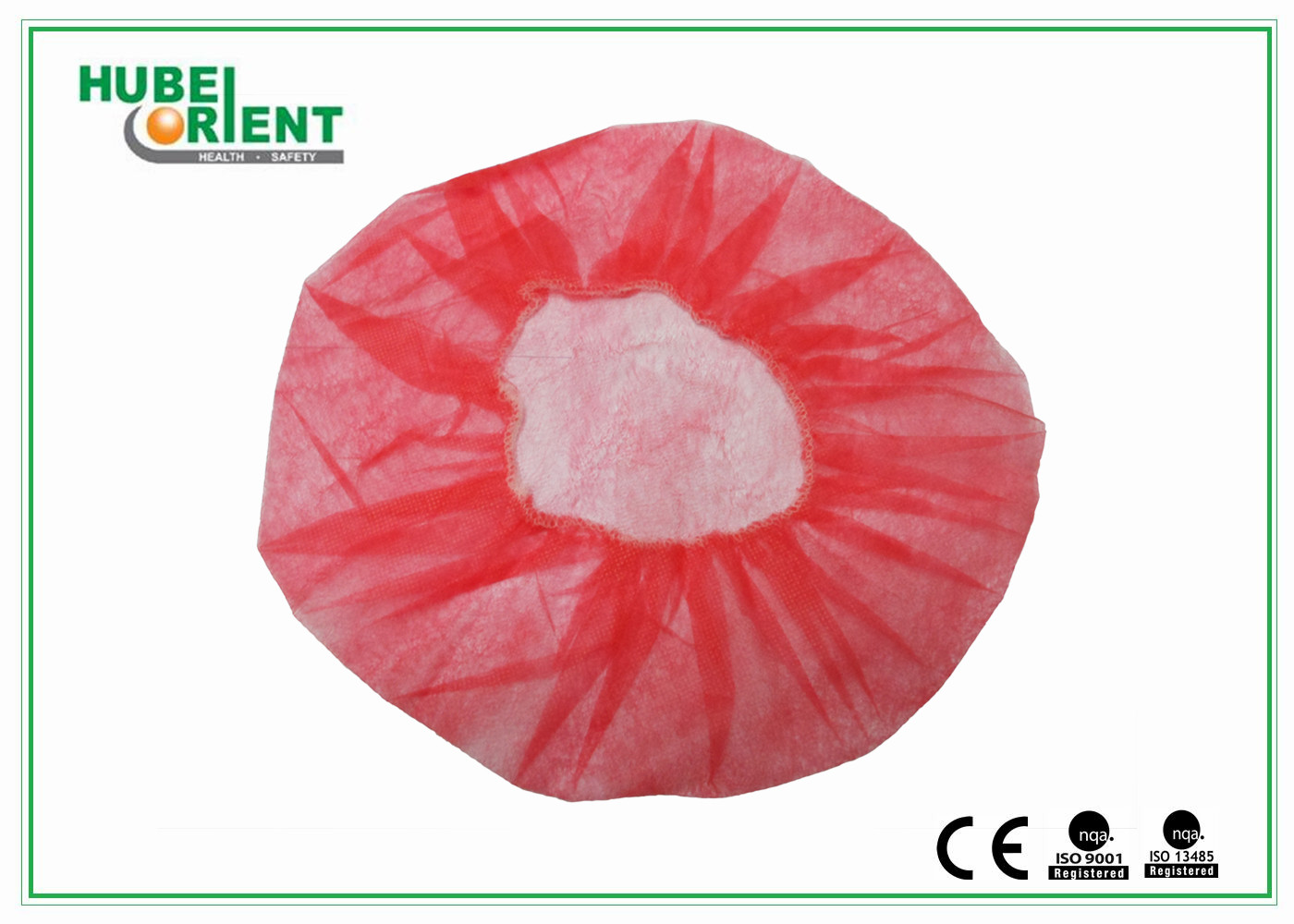 Waterproof Handmade PE Disposable Head Cap With Elastic Band