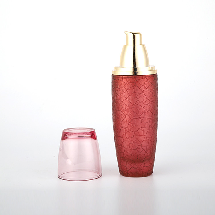 Cosmetic Empty Glass Cream Jar Hot stamping logo Dual Layer Cap