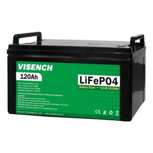  Visench Energy Storage Battery Customization 12v 120ah RV Lithium Iron Phosphate Battery 12V Lifepo4 Battery Manufactures