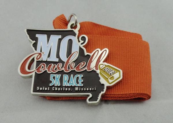 Sport 5k Race Ribbon Medals , Half Marathon Medal With 900*38 Long Ribbon